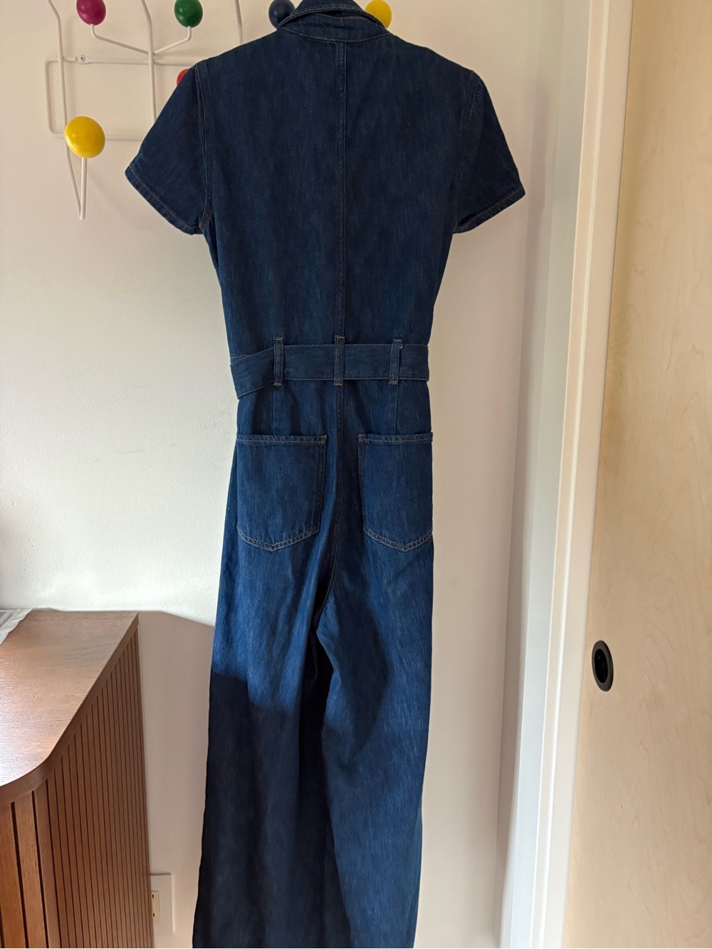 Aritzia Wilfred Approach Denim Jumpsuit Blue Wide Leg Size 2 - Picture 3 of 4
